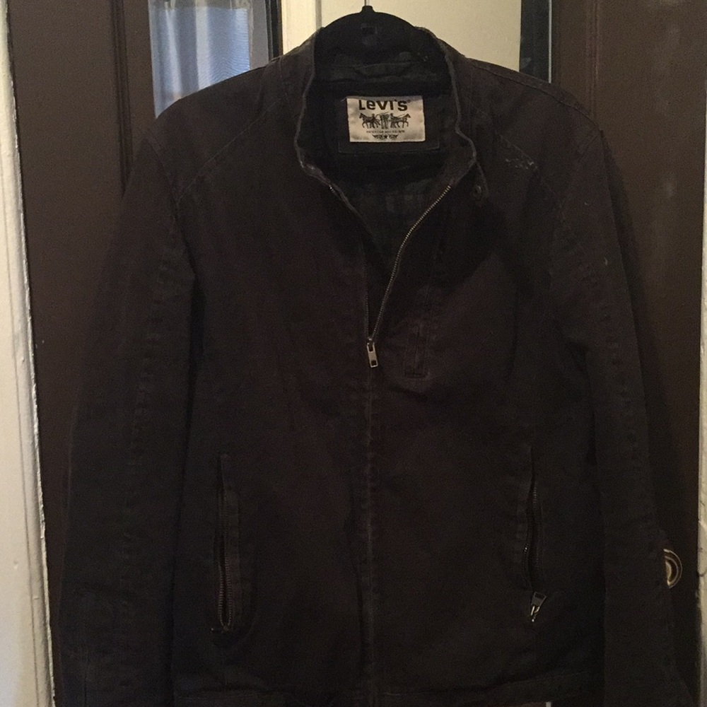 Vintage Distressed Black/Charcoal Levi Jacket